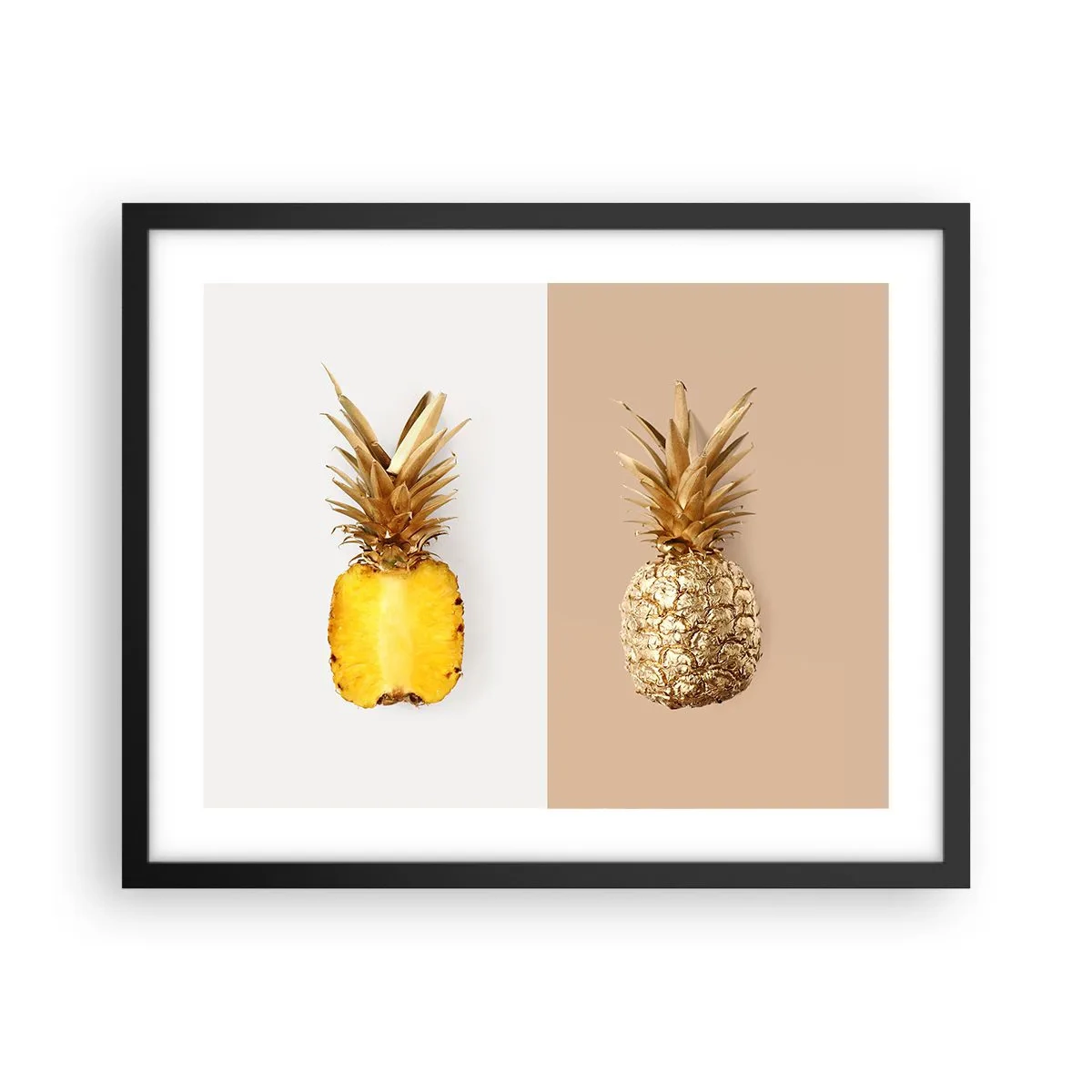 Plakát v černém rámu - Ananas pro nás - 50x40 cm