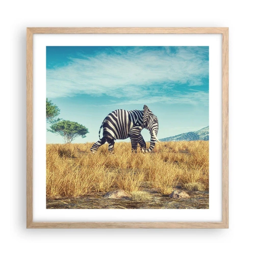 Plakát v rámu světlý dub - Šedá už není v módě - 50x50 cm