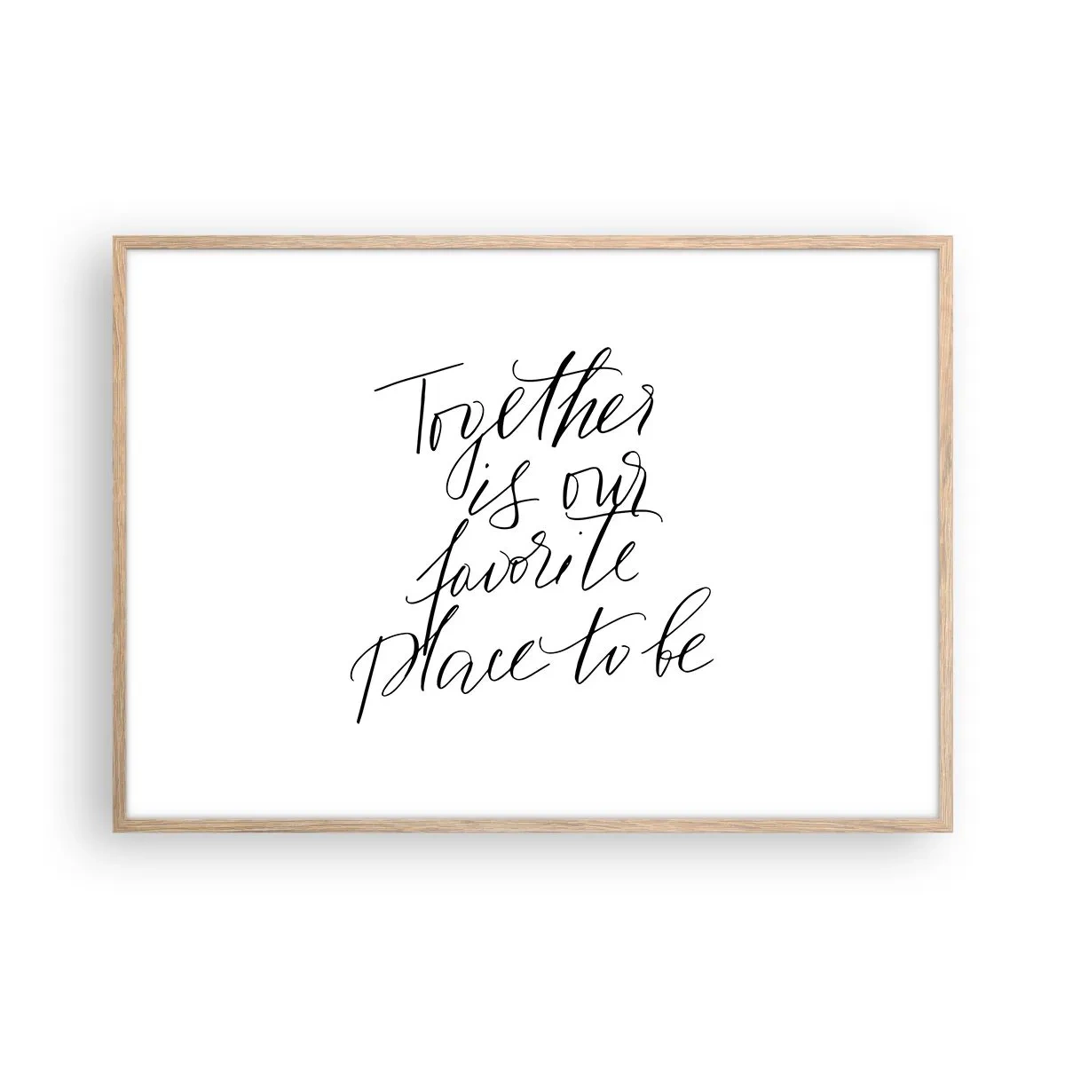 Plakát v rámu světlý dub - Cítíte to také? - 100x70 cm