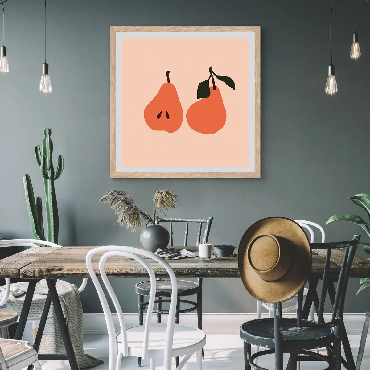 Plakát v rámu světlý dub - Čirá sladkost - 40x40 cm