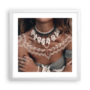Plakát v bílém rámu - Talismany, rituály ženskosti - 40x40 cm