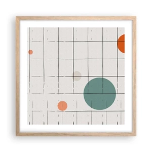Plakát v rámu světlý dub - V pasti. My nebo ony? - 50x50 cm