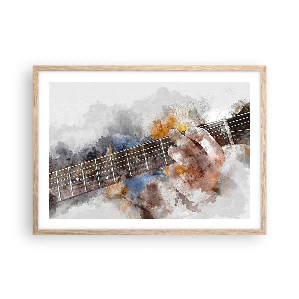 Plakát v rámu světlý dub - Poezie mezi strunami - 70x50 cm