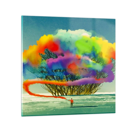 Obraz na skle - Oživit tento svět - 70x70 cm