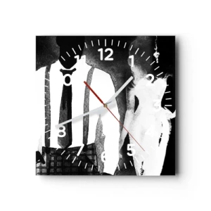 Nástěnné hodiny - Ve stylu noir - 30x30 cm