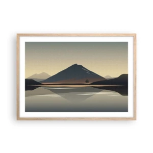 Plakát v rámu světlý dub - Zrcadlový odraz - 70x50 cm