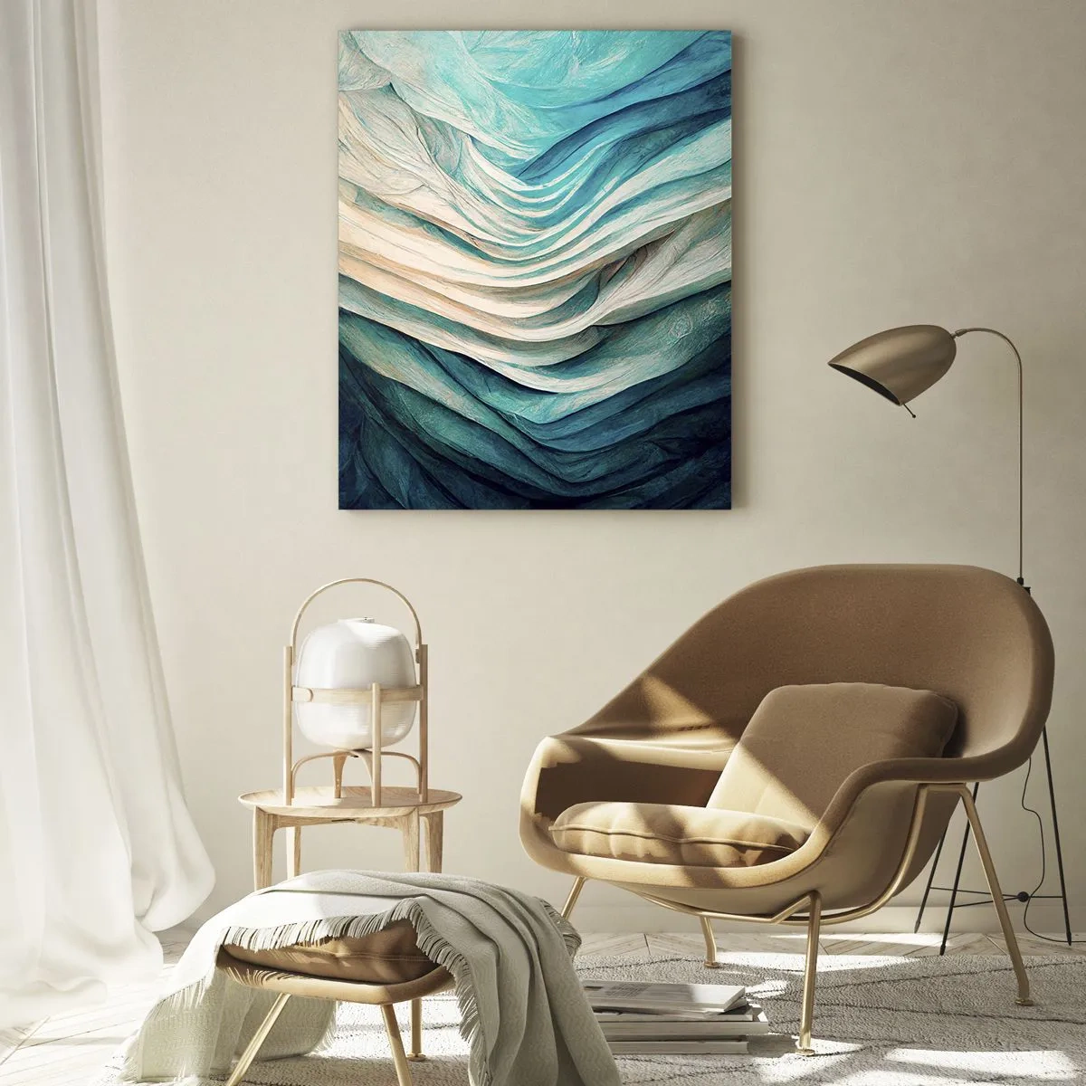 Obraz na skle - Modrá neukojitelnost - 50x70 cm