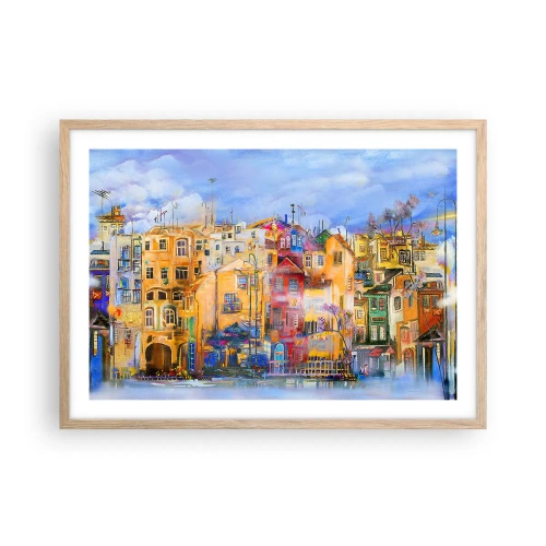 Plakát v rámu světlý dub - Jsme spolu - 70x50 cm