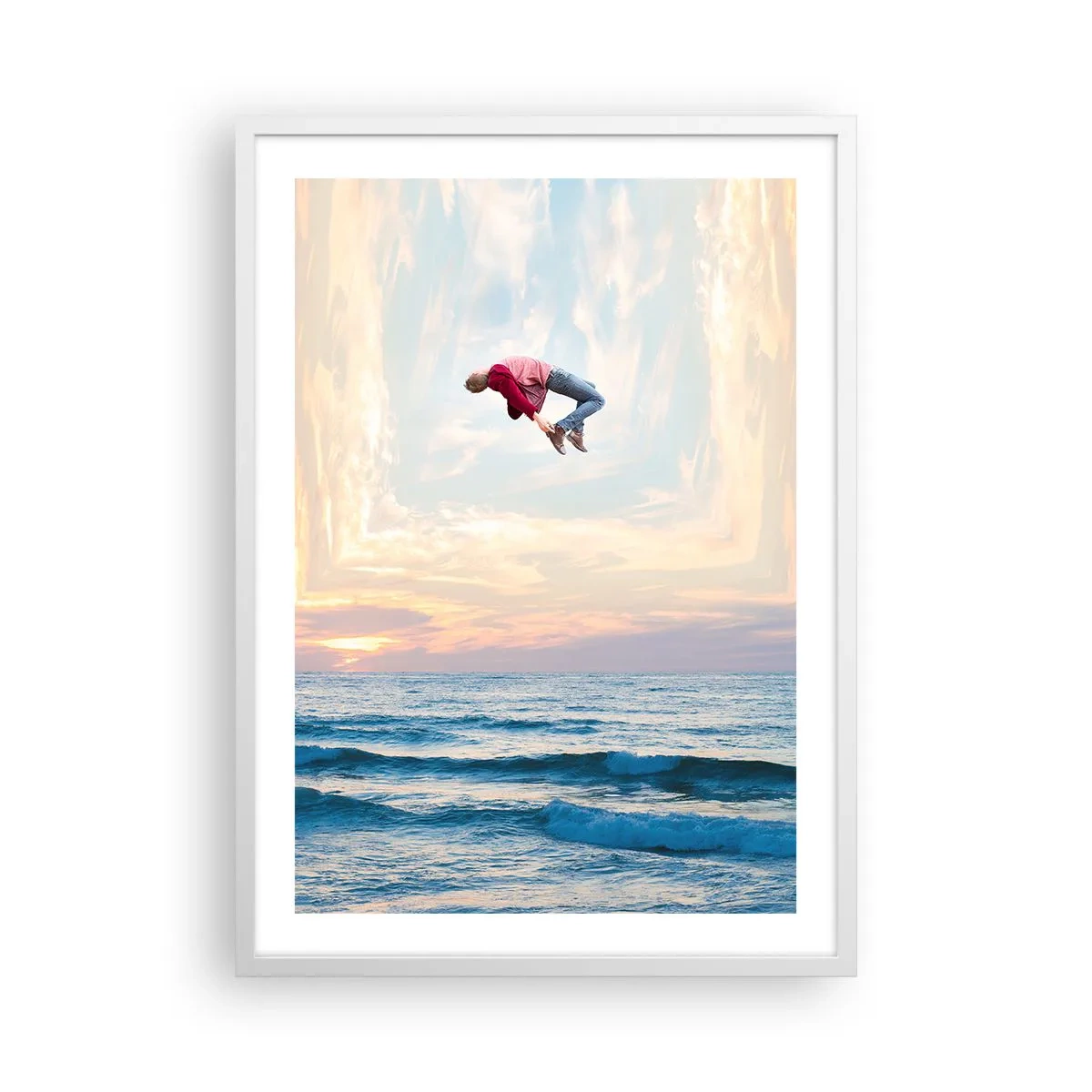 Plakát v bílém rámu - Do jiné dimenze - 50x70 cm