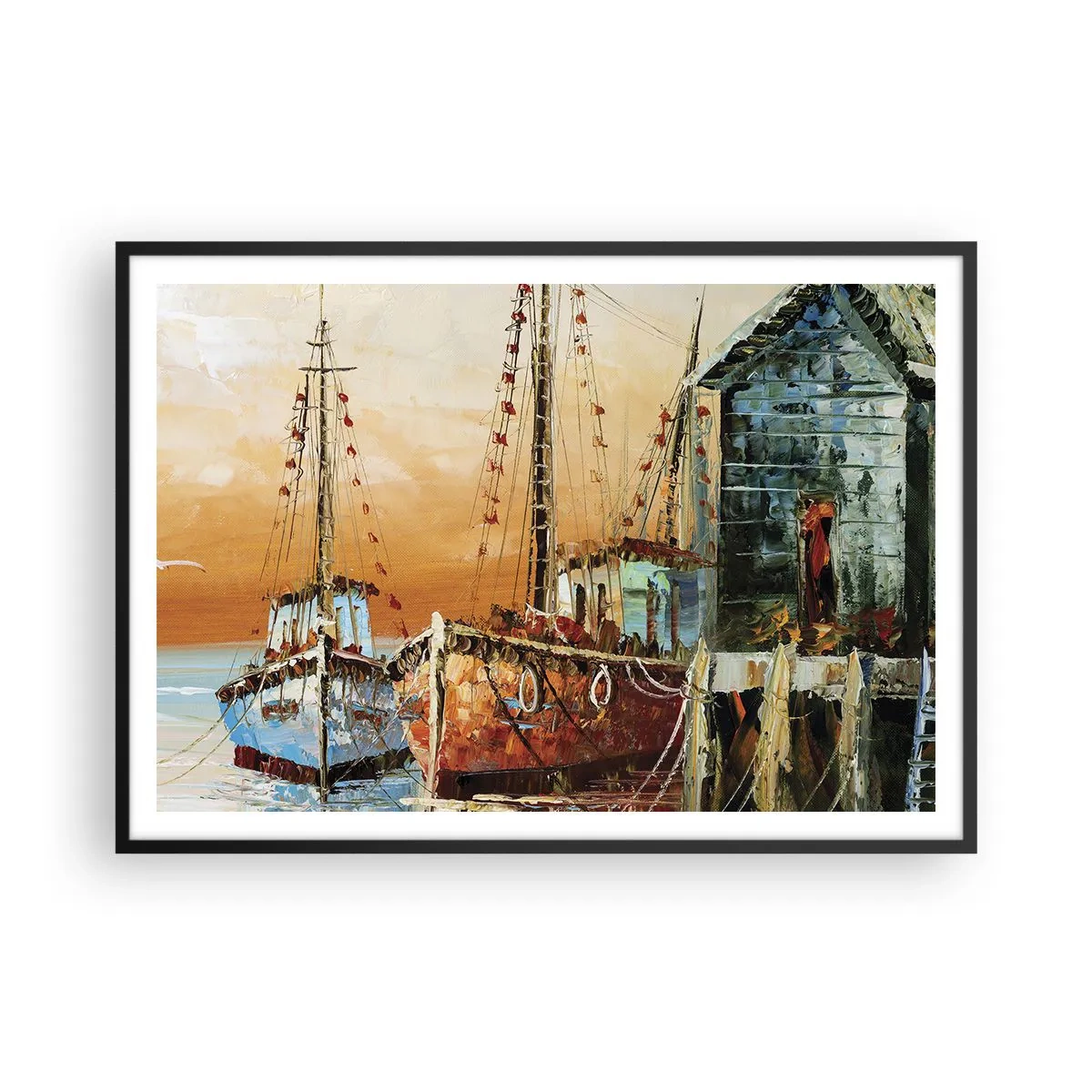 Plakát v černém rámu - Klidný návrat - 100x70 cm