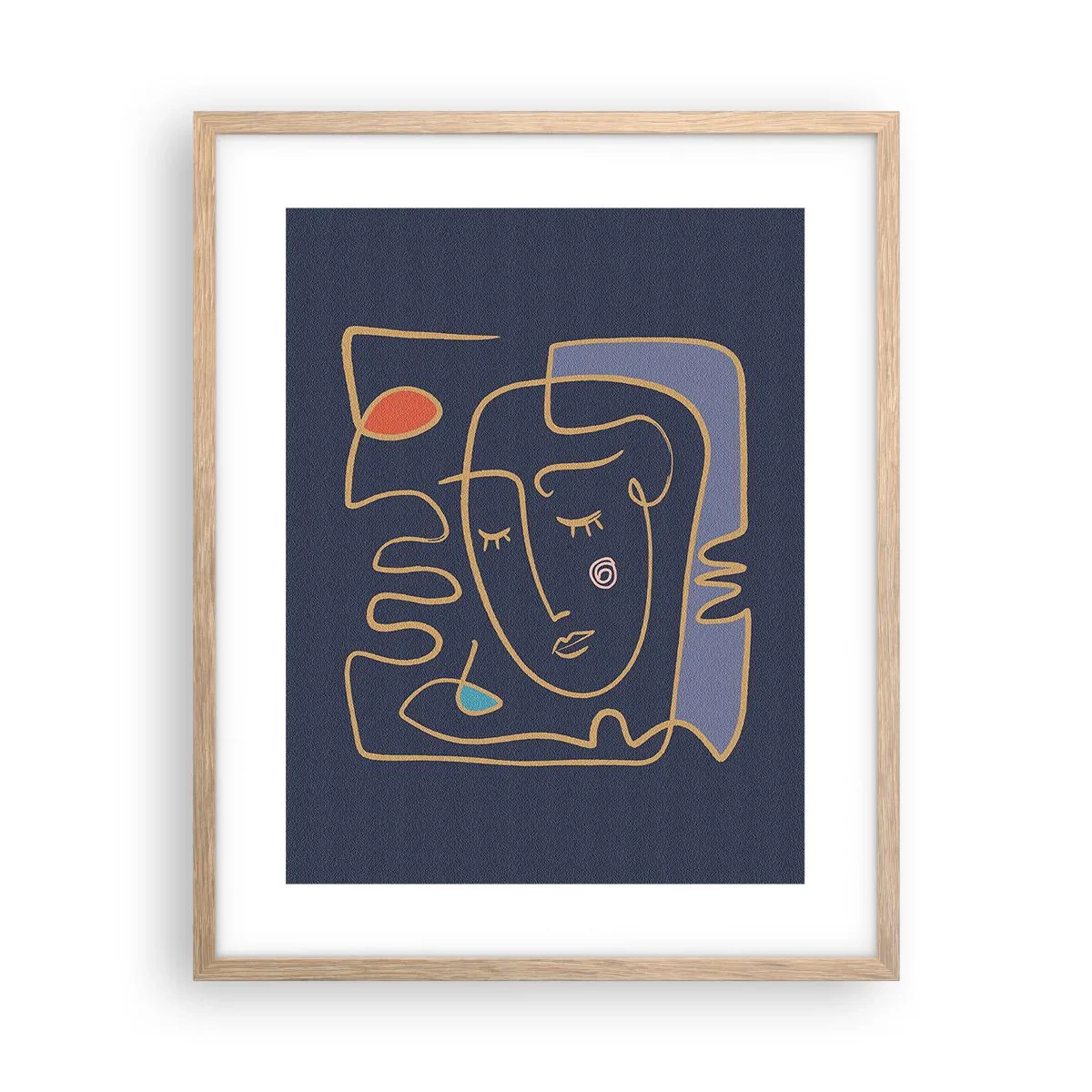 Plakát v rámu světlý dub - V zádumčivosti - 40x50 cm