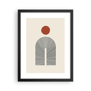 Plakát v černém rámu - Magnetismus tvarů a barev - 30x40 cm