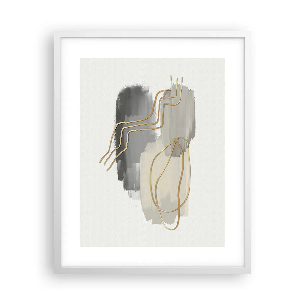 Plakát v bílém rámu - Trvání a pohyb - 40x50 cm