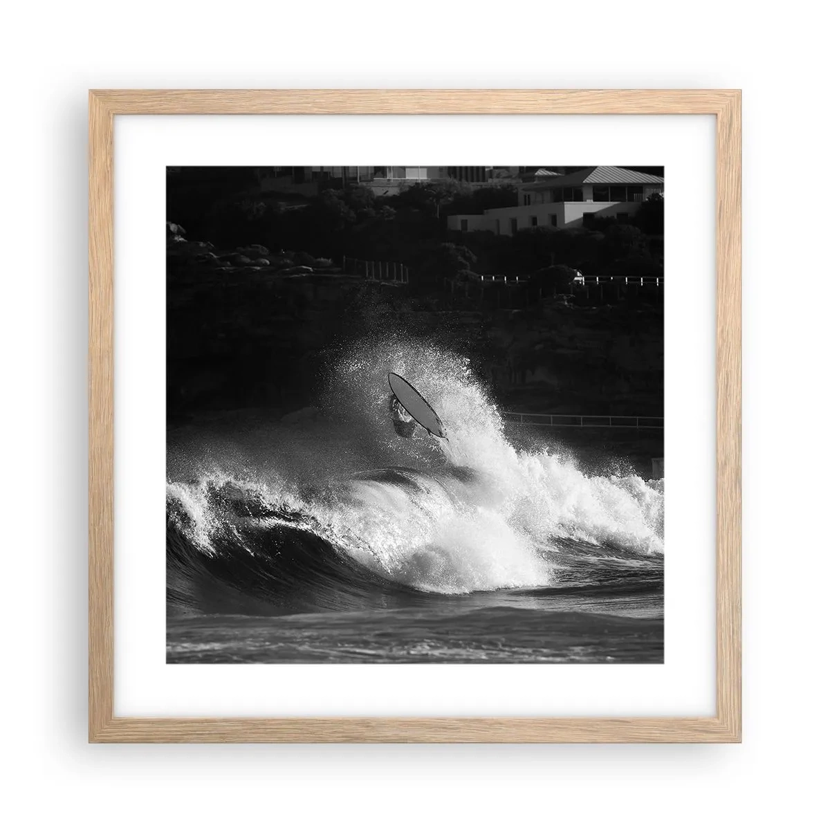 Plakát v rámu světlý dub - Výzva přijata! - 40x40 cm