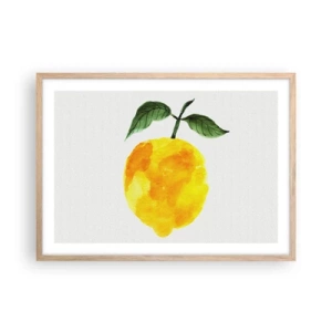 Plakát v rámu světlý dub - Jak poznat chuť slunce - 70x50 cm