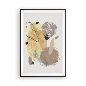 Plakát v černém rámu - Abstraktní švestka - 61x91 cm