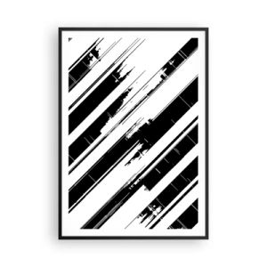 Plakát v černém rámu - Intenzivní a dynamická kompozice - 70x100 cm