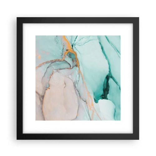 Plakát v černém rámu - Tanec tvarů a barev - 30x30 cm