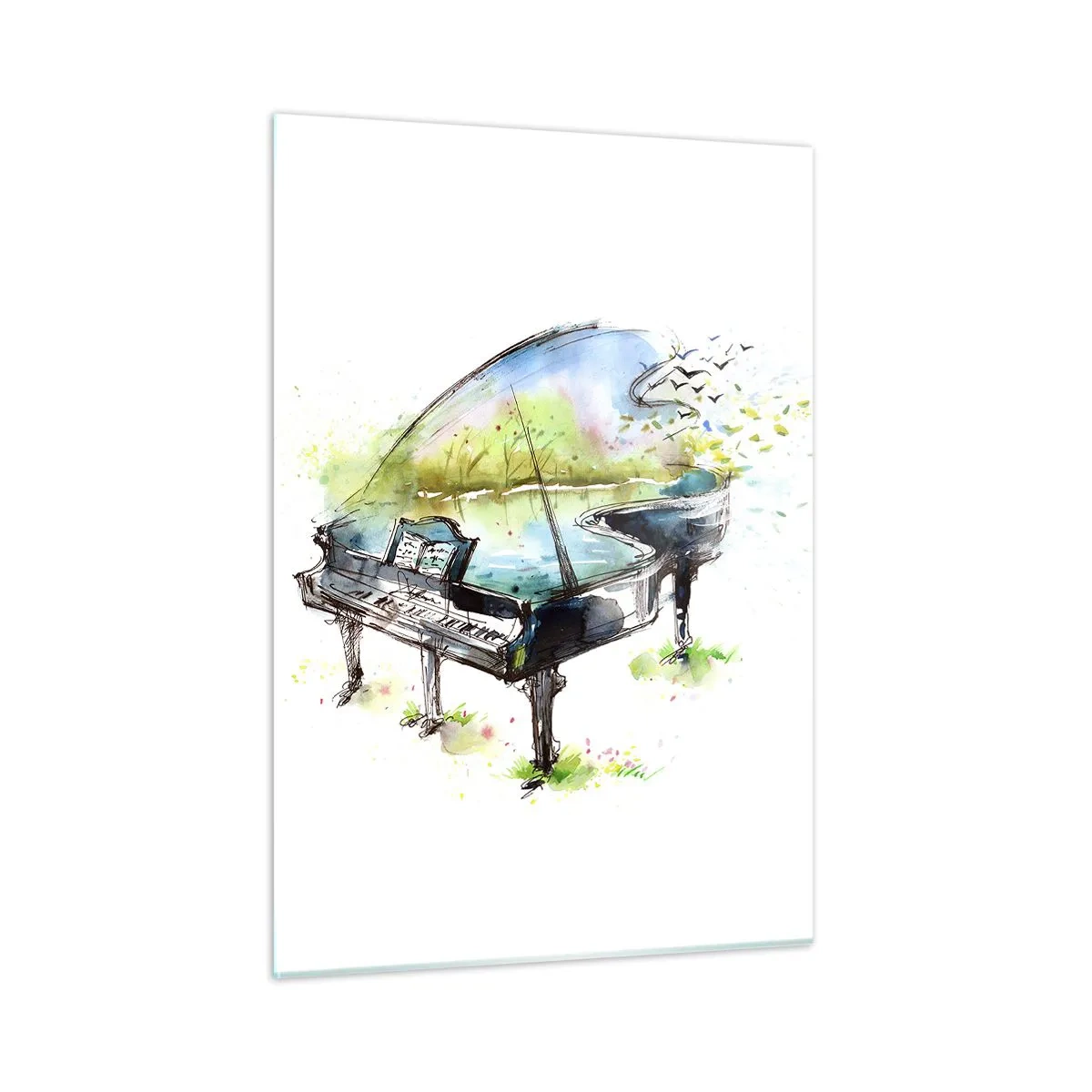 Obraz na skle - Zakleté v hudbě - 50x70 cm