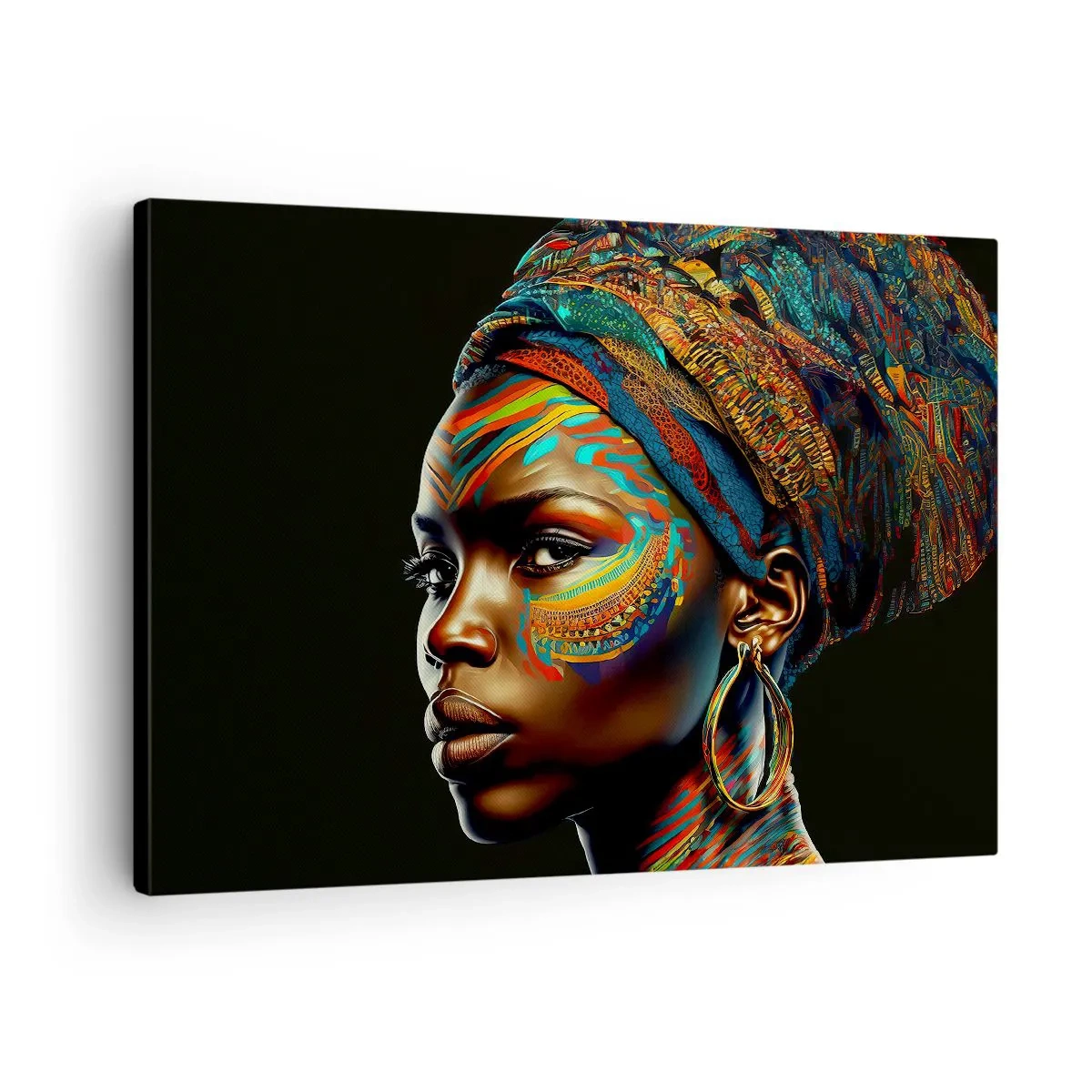 Obraz na plátně - Africká královna - 70x50 cm