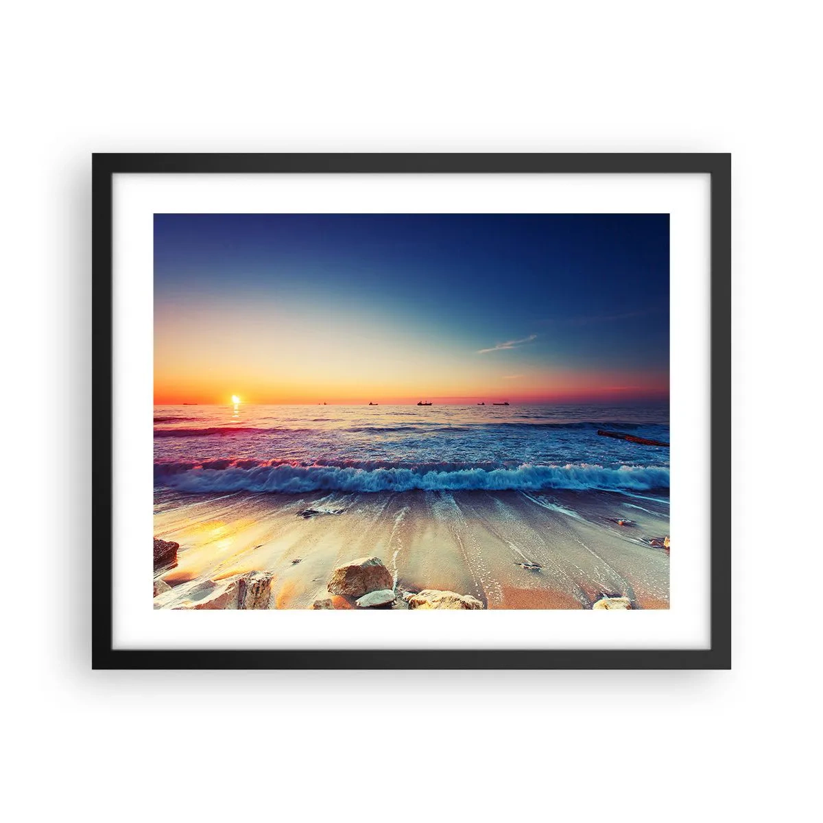 Plakát v černém rámu - Co je za obzorem? - 50x40 cm