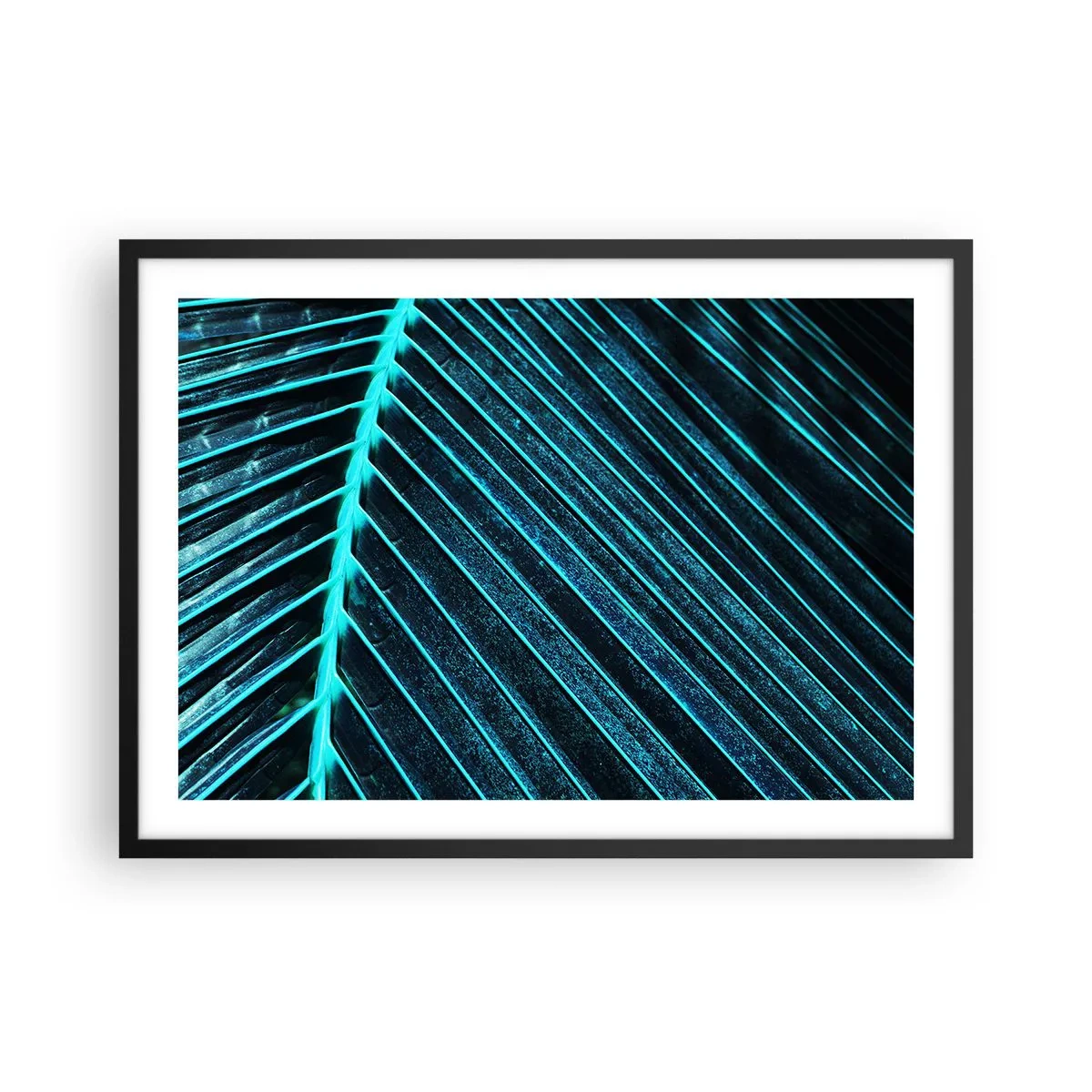 Plakát v černém rámu - Textura zeleně - 70x50 cm
