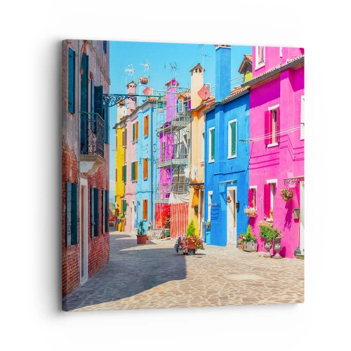 Obraz na plátně - Městečko „Pod papoušky“ - 30x30 cm