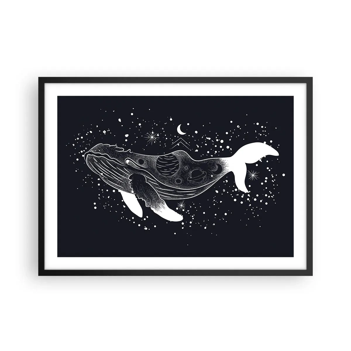 Plakát v černém rámu - V oceánu vesmíru - 70x50 cm
