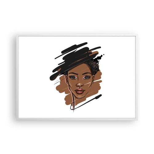 Plakát v bílém rámu - Sladká jako čokoláda - 100x70 cm