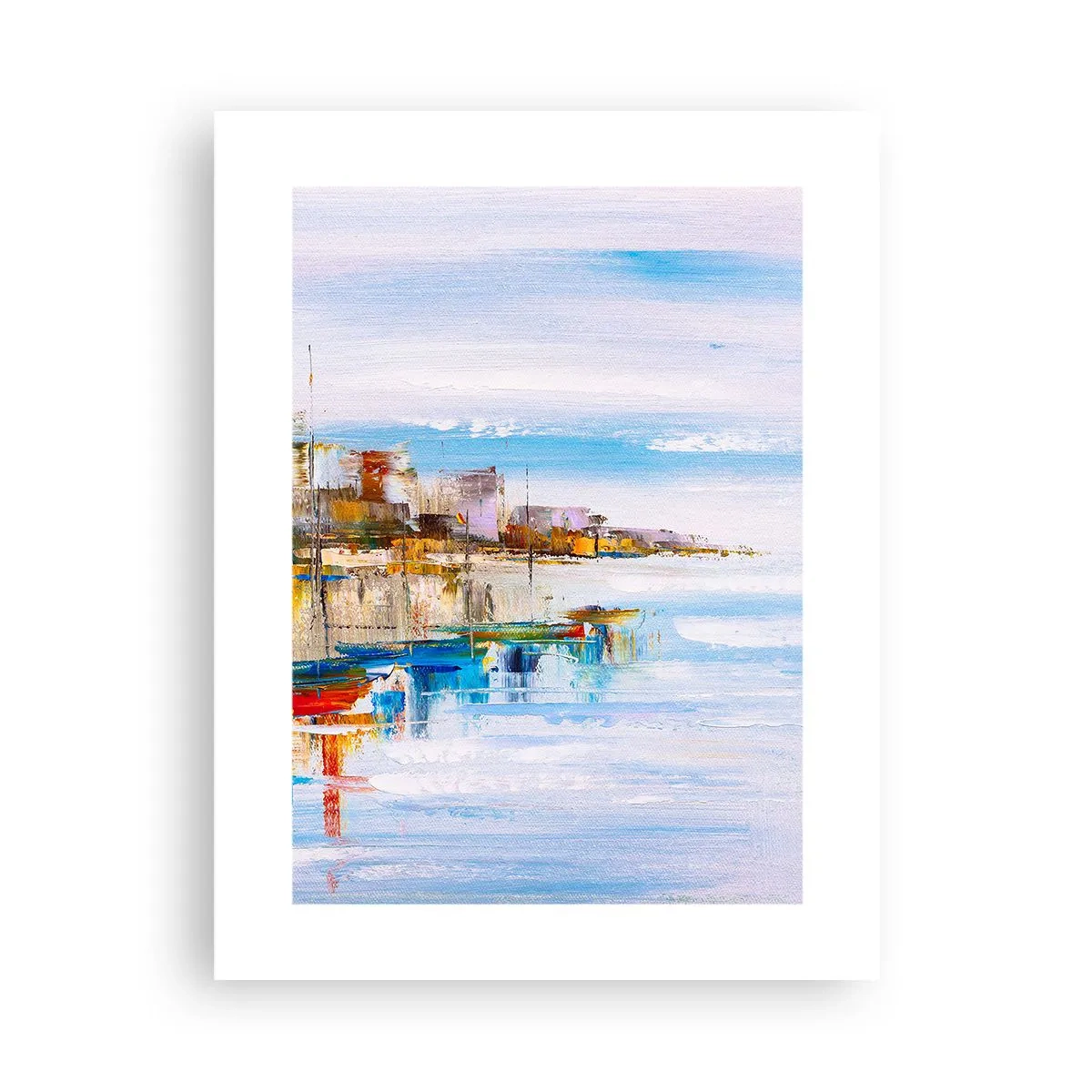 Plakát - Vícebarevný městský přístav - 30x40 cm