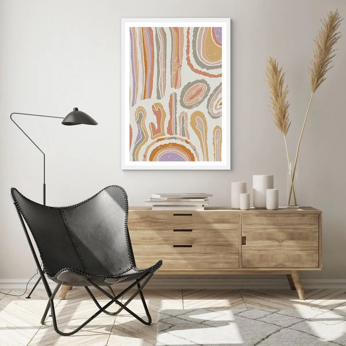 Plakát v bílém rámu - Barevné průřezy - 61x91 cm