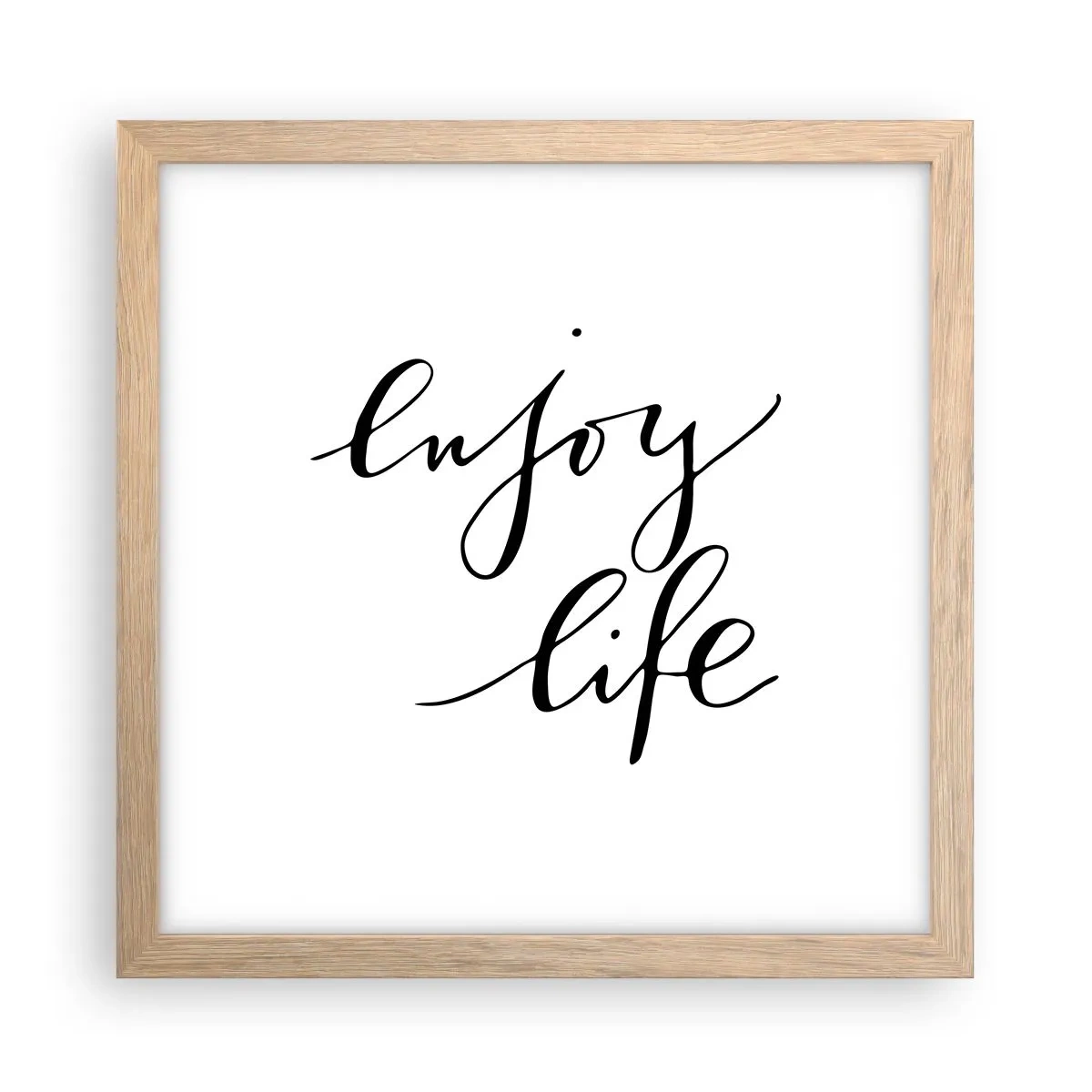 Plakát v rámu světlý dub - Není co dodat… - 30x30 cm