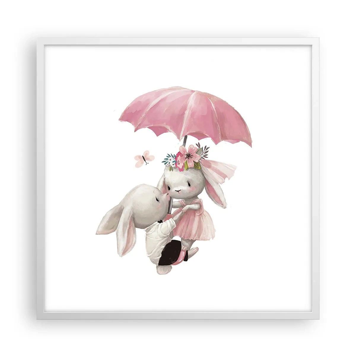 Plakát v bílém rámu - To je láska - 60x60 cm