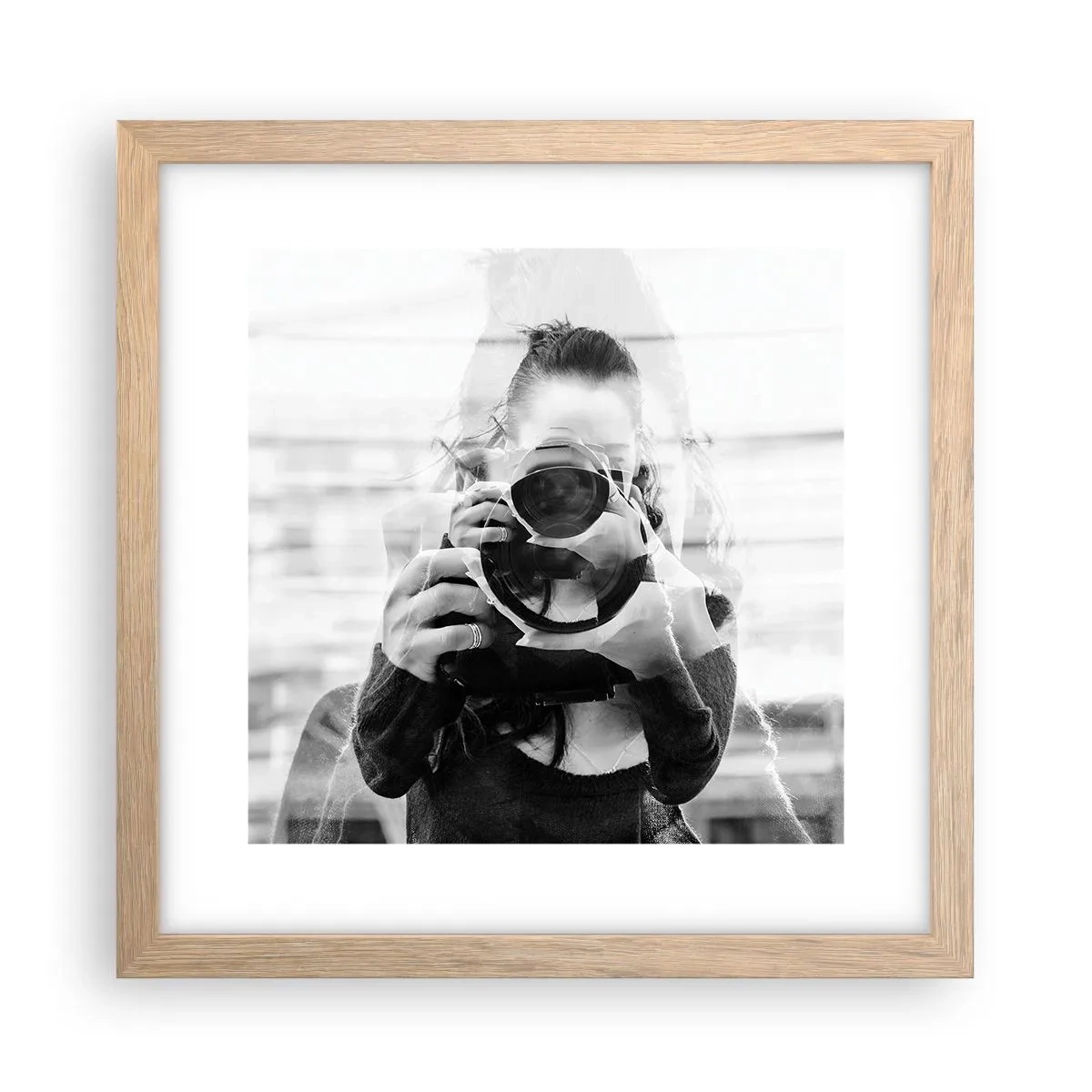 Plakát v rámu světlý dub - Tvůrce a materiál - 30x30 cm