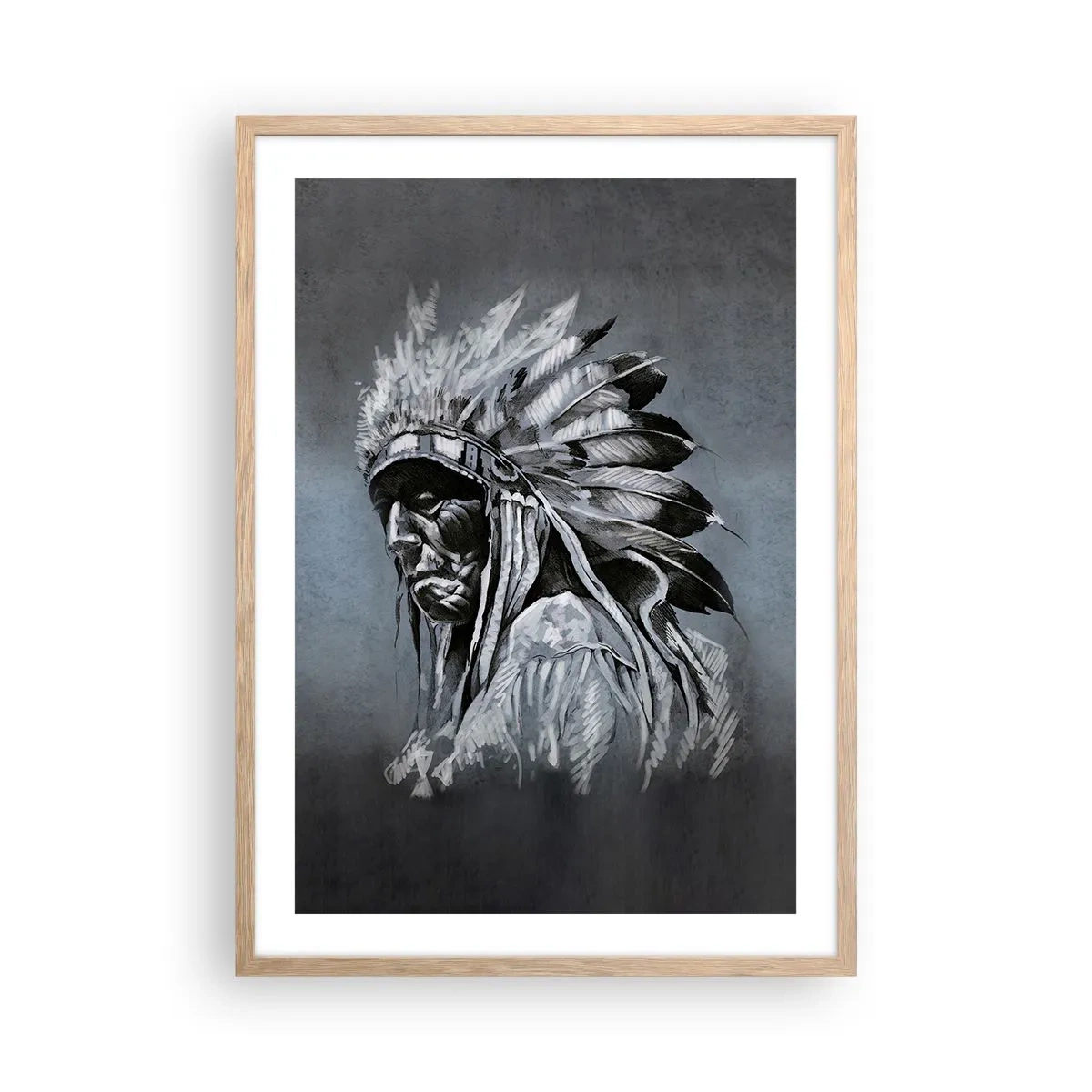 Plakát v rámu světlý dub - Návrat k základům - 50x70 cm