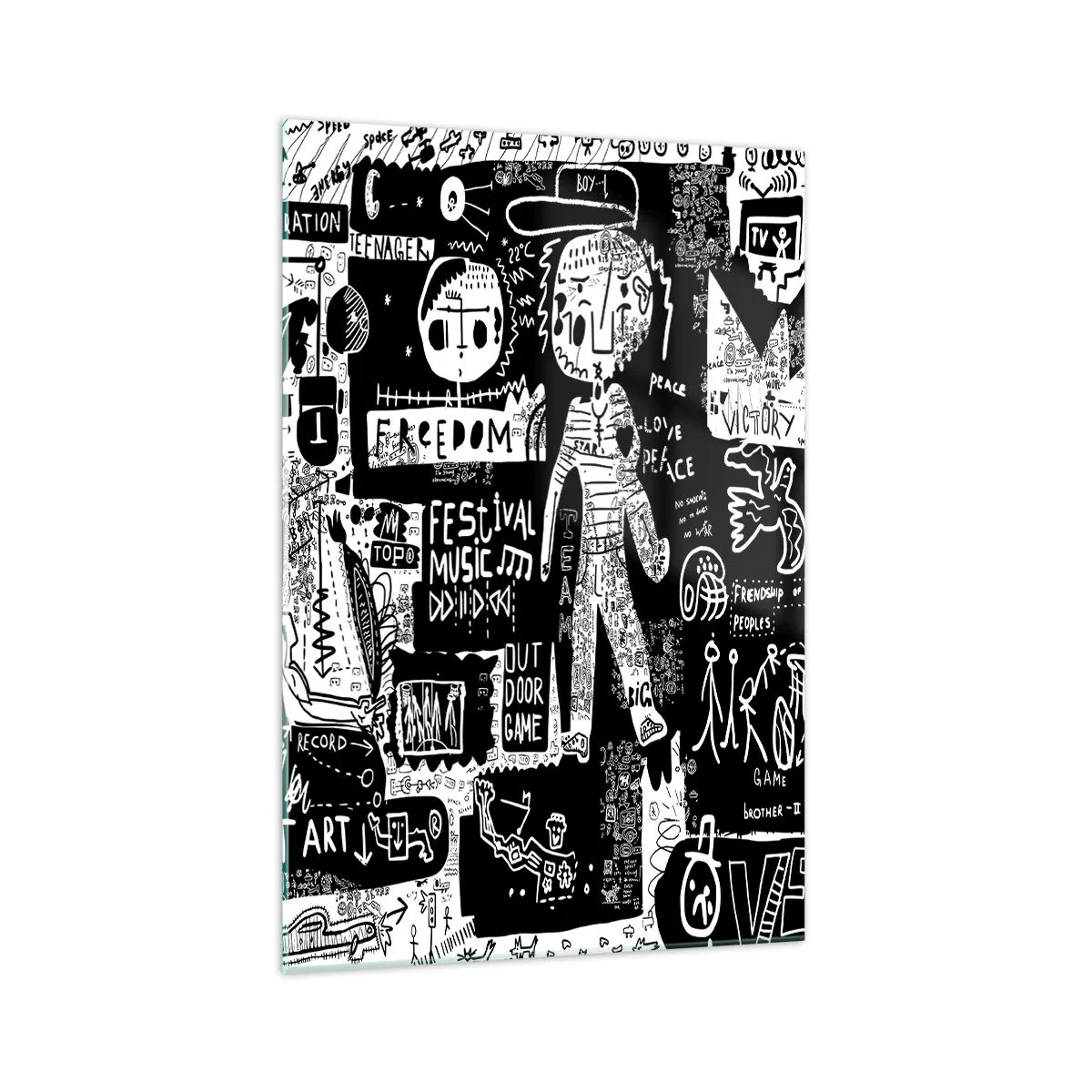 Obraz na skle - Práva a radosti duševního mládí - 70x100 cm