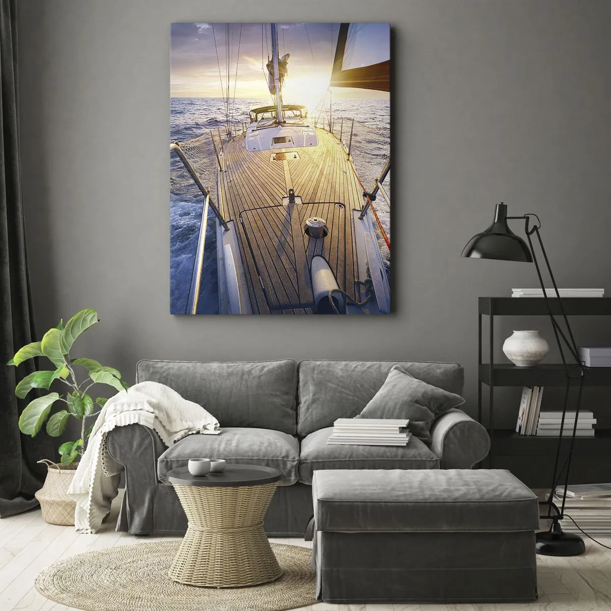 Obraz na plátně - Běžící po vlnách - 45x80 cm