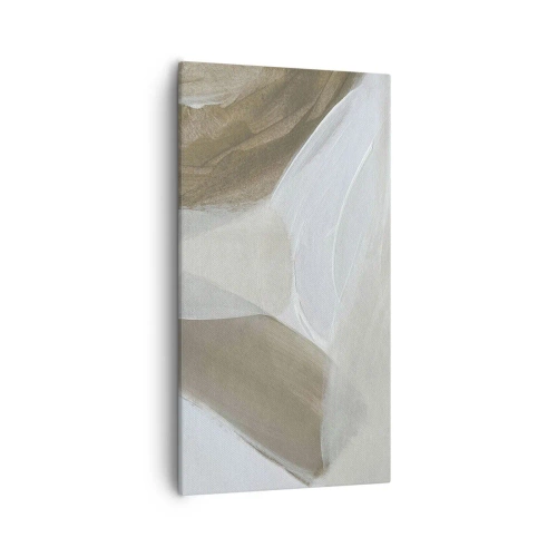 Obraz na plátně - Vlna bílé - 55x100 cm