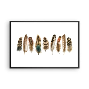 Plakát v černém rámu - Opeřená variace - 91x61 cm