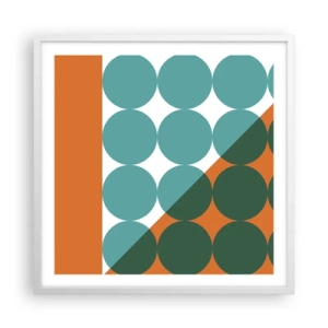 Plakát v bílém rámu - Nahoru a šikmo - 60x60 cm