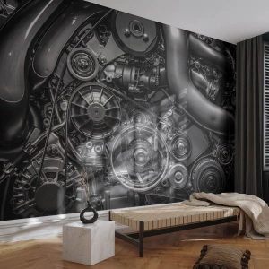 Fototapeta na míru Samolepicí Deluxe Sticker - Poezie mechaniky - Motor, Mechanik, Kov