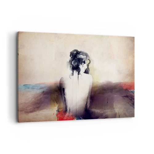 Obraz na plátně - Jemné linie, oválné tvary - 120x80 cm