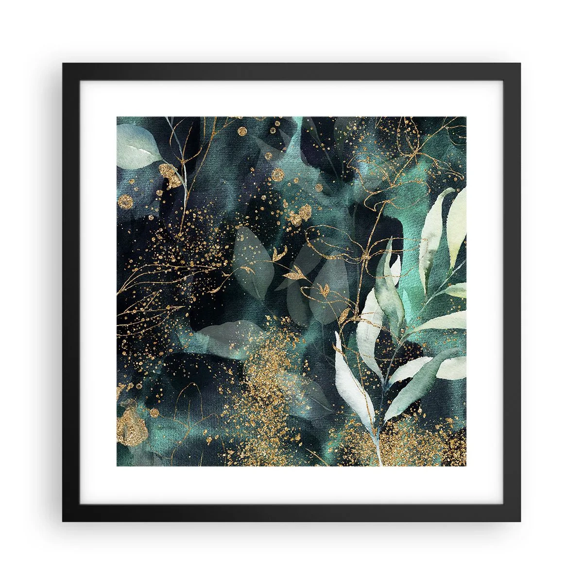 Plakát v černém rámu - Kouzelná zahrada - 40x40 cm