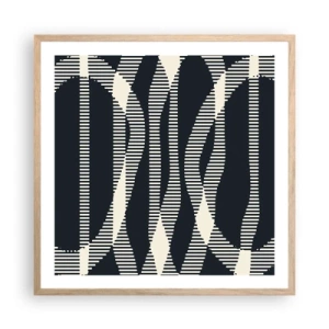 Plakát v rámu světlý dub - Pokus o prolomení temnoty - 60x60 cm