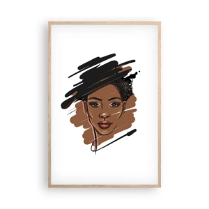 Plakát v rámu světlý dub - Sladká jako čokoláda - 61x91 cm