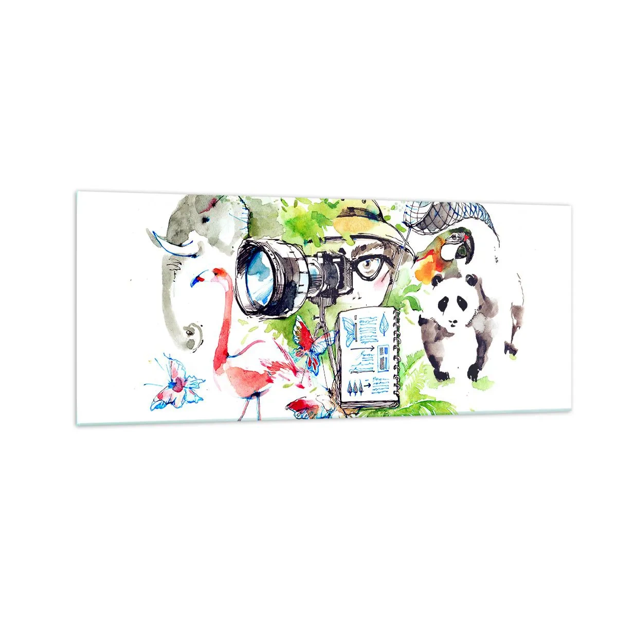 Obraz na skle - Objektivem cestovatele - 100x40 cm