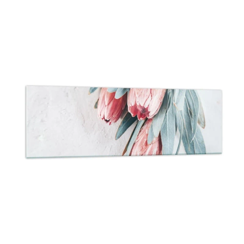 Obraz na skle - Zahanbené svou vlastní krásou - 160x50 cm