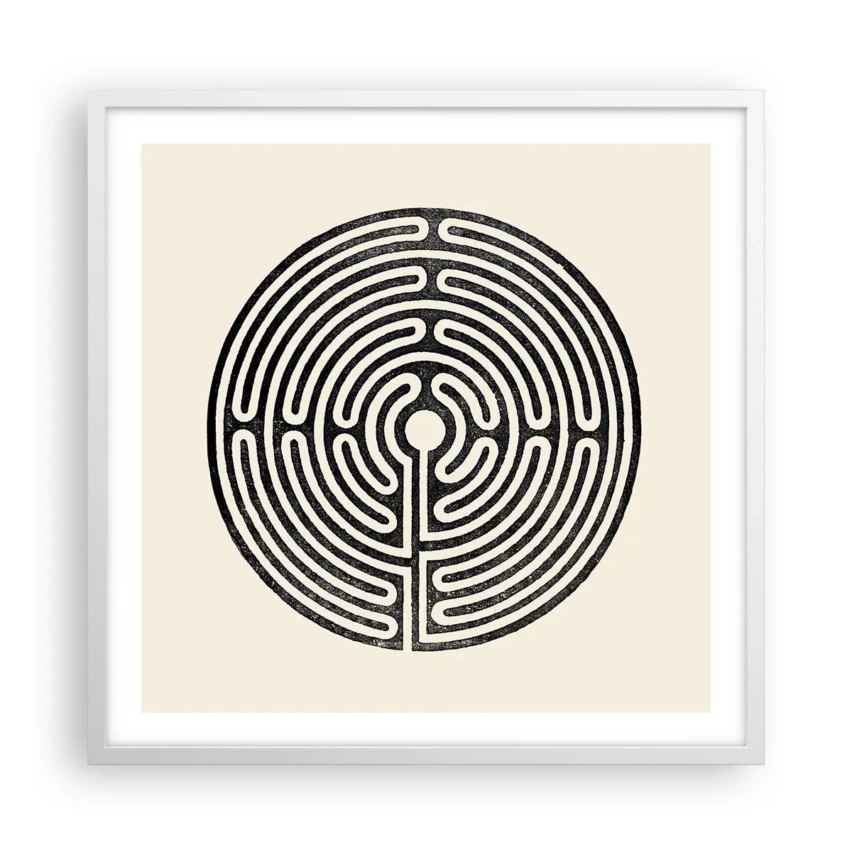 Plakát v bílém rámu - Tajemný řád - 60x60 cm