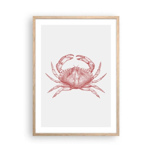 Plakát v rámu světlý dub - Krab nad kraby - 50x70 cm