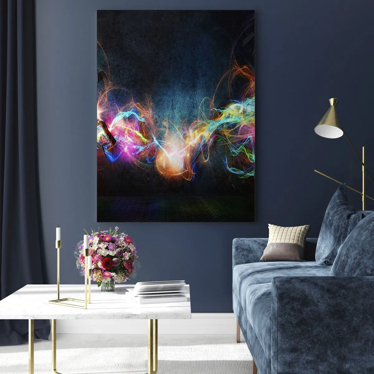 Obraz na skle - Radostně proti tmě - 50x70 cm